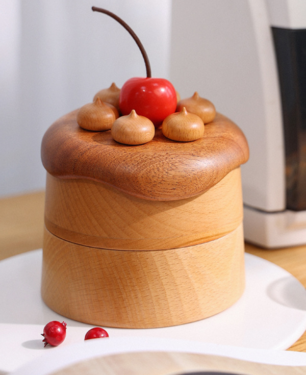 Cherry Cake Wooden Jewelry Box