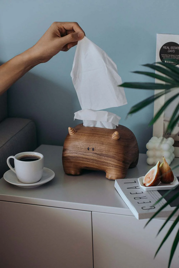 Wooden Tissue Box Big Big Foot